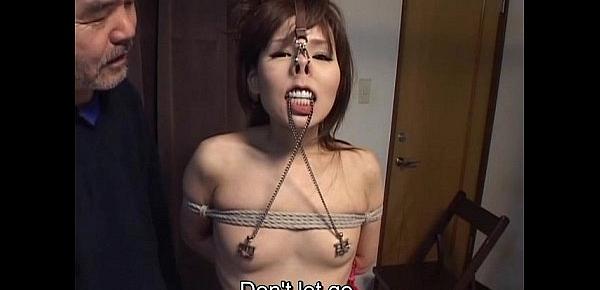  Subtitled CMNF Japanese BDSM nose hooks and more